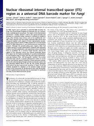 Nuclear ribosomal internal transcribed spacer (ITS) region as a ...