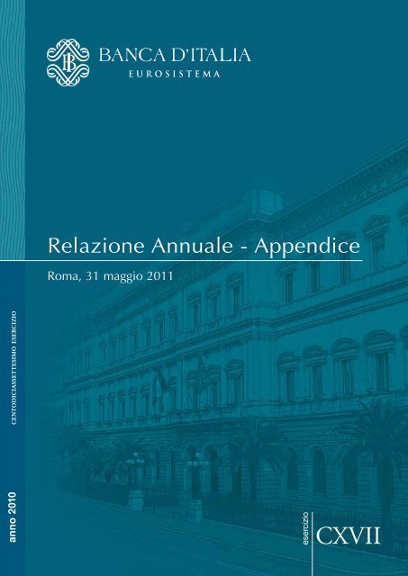 Relazione Banca d'Italia 2011 - appendice.pdf - Facolta' di Scienze ...