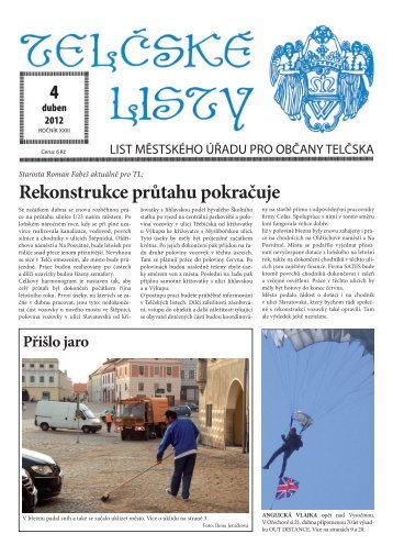 Rekonstrukce prÅ¯tahu pokraÄuje 4 - TelÄ