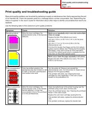 Print Quality and Troubleshooting Guide - Lexmark