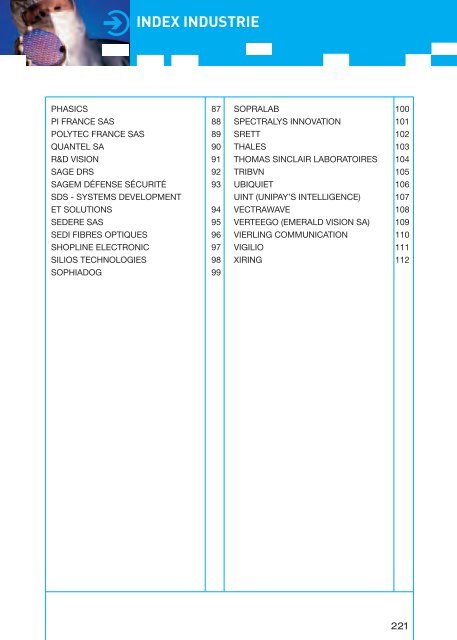 AnnuAire AdhÃƒÂ©rents - Opticsvalley