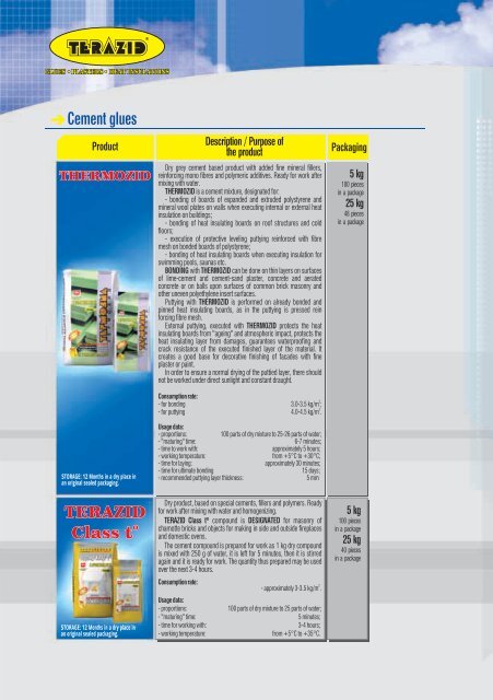 Product catalogue in English - Terazid