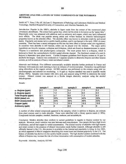 SOFT 2004 Meeting Abstracts - Society of Forensic Toxicologists