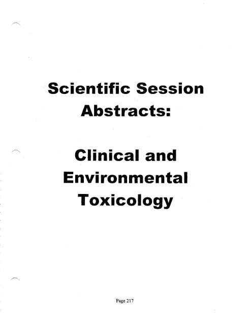 SOFT 2004 Meeting Abstracts - Society of Forensic Toxicologists