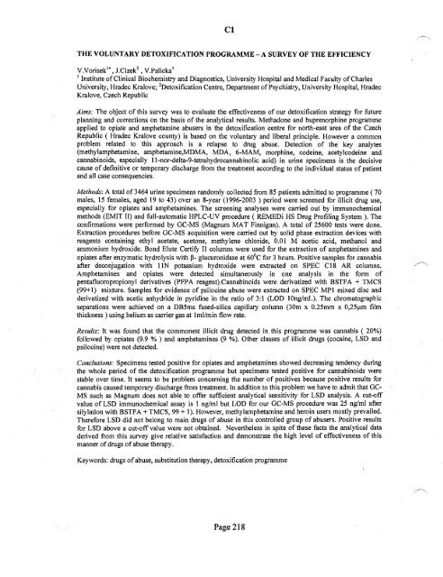 SOFT 2004 Meeting Abstracts - Society of Forensic Toxicologists