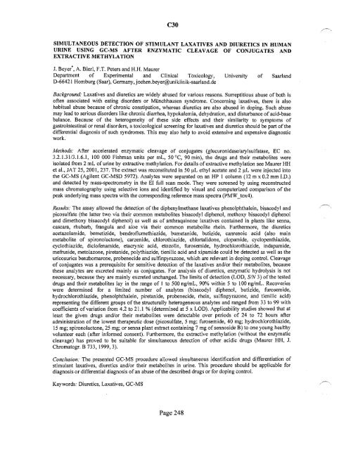 SOFT 2004 Meeting Abstracts - Society of Forensic Toxicologists