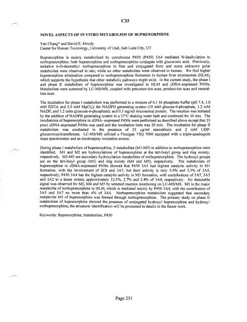 SOFT 2004 Meeting Abstracts - Society of Forensic Toxicologists