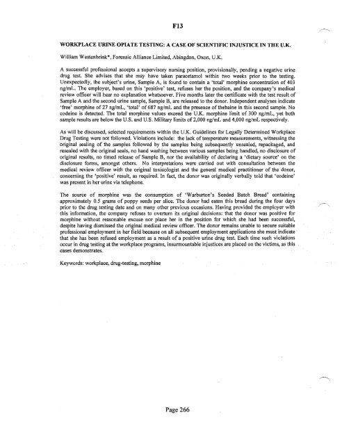 SOFT 2004 Meeting Abstracts - Society of Forensic Toxicologists