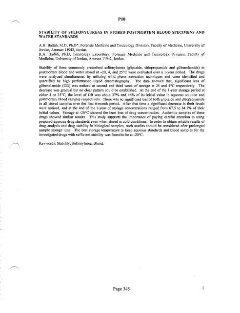 SOFT 2004 Meeting Abstracts - Society of Forensic Toxicologists