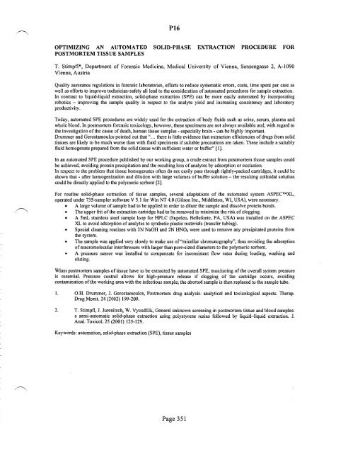 SOFT 2004 Meeting Abstracts - Society of Forensic Toxicologists