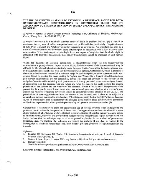 SOFT 2004 Meeting Abstracts - Society of Forensic Toxicologists