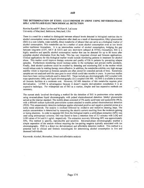 SOFT 2004 Meeting Abstracts - Society of Forensic Toxicologists