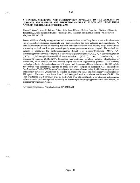 SOFT 2004 Meeting Abstracts - Society of Forensic Toxicologists