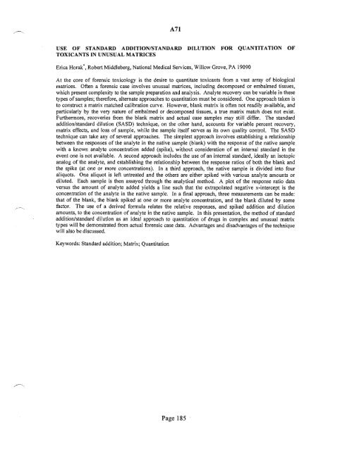 SOFT 2004 Meeting Abstracts - Society of Forensic Toxicologists