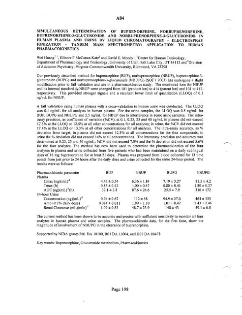 SOFT 2004 Meeting Abstracts - Society of Forensic Toxicologists