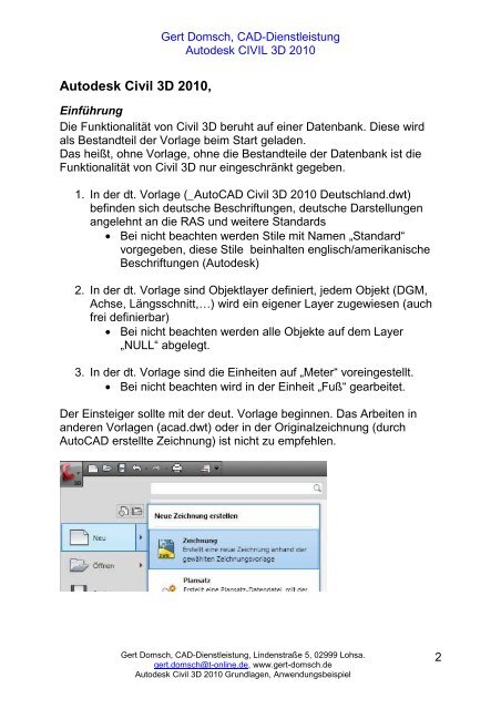 Stilbearbeitung-CIVIL 3D 2010.pdf - gert-domsch.de