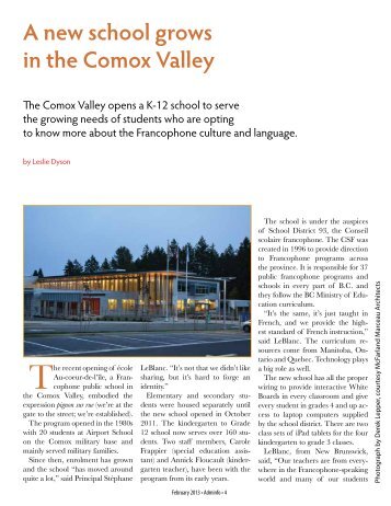 A new school grows in the Comox Valley - and Vice Principals