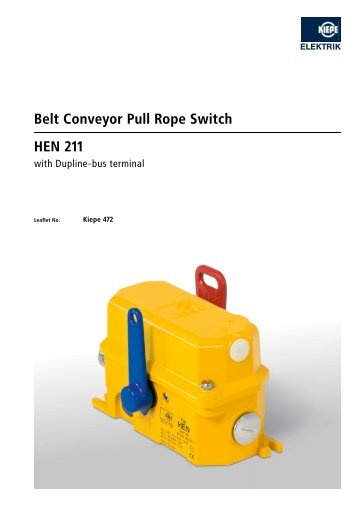 Belt Conveyor Pull Rope Switch HEN 211