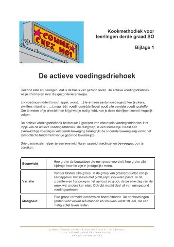 De actieve voedingsdriehoek - Vlor