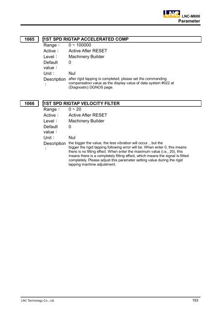 LNC-M600 Leading Numerical Controller Maintenance Manual