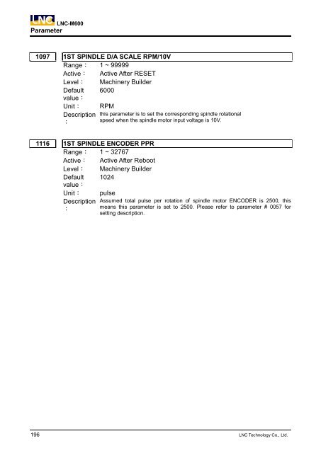 LNC-M600 Leading Numerical Controller Maintenance Manual