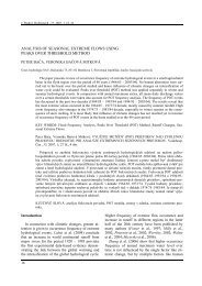 analysis of seasonal extreme flows using peaks over threshold method