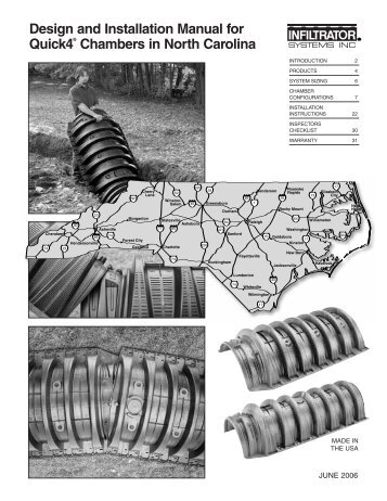 Infiltrator NC Design Manual - Environmental Health Section