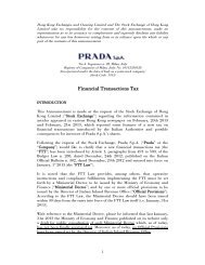 Financial Transactions Tax - Prada Group