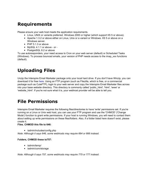 interspire email marketer server requirements interspire email marketer server requirements
