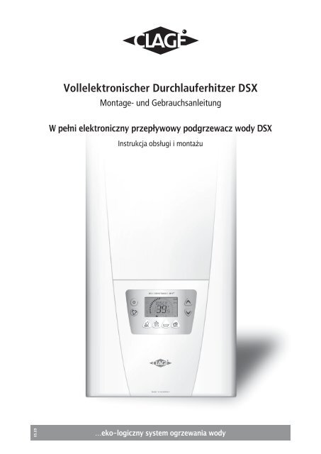 Vollelektronischer Durchlauferhitzer DSX - CLAGE