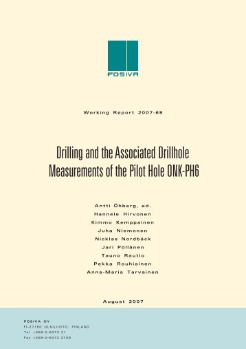 Drilling and the Associated Drillhole Measurements of the ... - Posiva