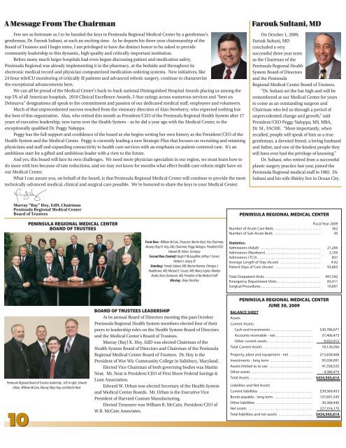 Page 6 Improving Efficiency - Peninsula Regional Medical Center