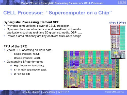 The Vector Floating-Point Unit in a Synergistic Processor Element of ...