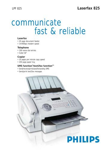 Laserfax 825 - Support Sagemcom