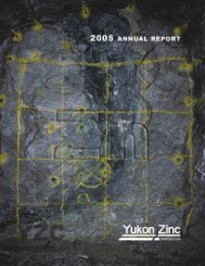 Yukon Zinc AR 05 - Yukon Zinc Corporation