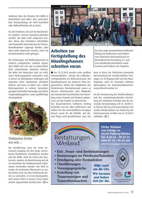 Hermannsburger Journal 1/2014