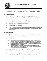 tischtennis club wollerau statuten des tischtennis ... - TTC-Wollerau