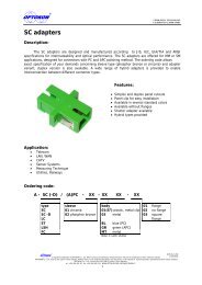 SC adapters - OPTOKON as