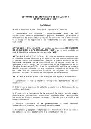 ESTATUTOS DEL MOVIMIENTO DE INCLUSION ... - Movimiento MIO