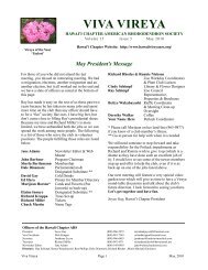 x - Hawaii Chapter, American Rhododendron Society