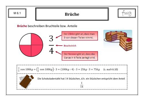 BrÃ¼che - Finsterwalder Gymnasium