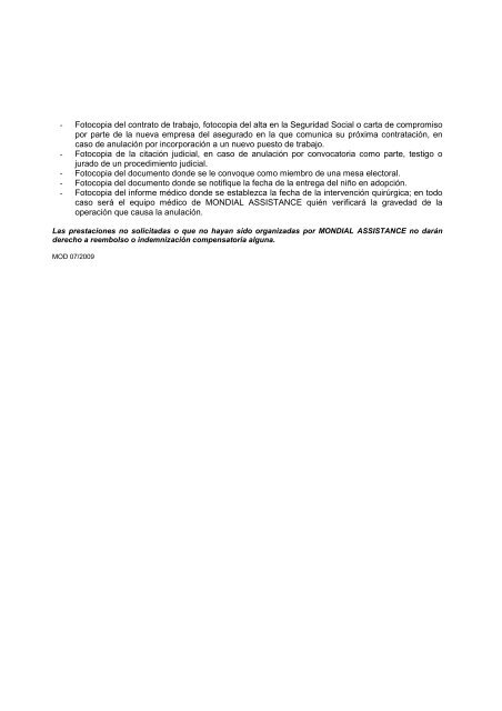 CONDICIONES GENERALES DEL SEGURO COLECTIVO Nº ...