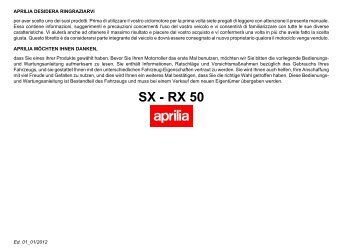 SX - RX 50 - Aprilia Brand