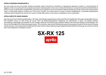 SX-RX 125 - Aprilia Brand