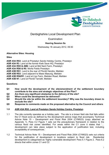 HS8a-DCC - Denbighshire Local Development Plan