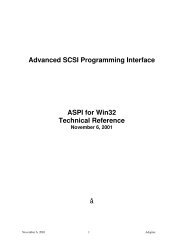 Advanced SCSI Programming Interface (ASPI) - Zianet