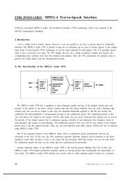 ETRI INNOVATION: MPEG-4 Text-to-Speech Interface - ETRI Journal