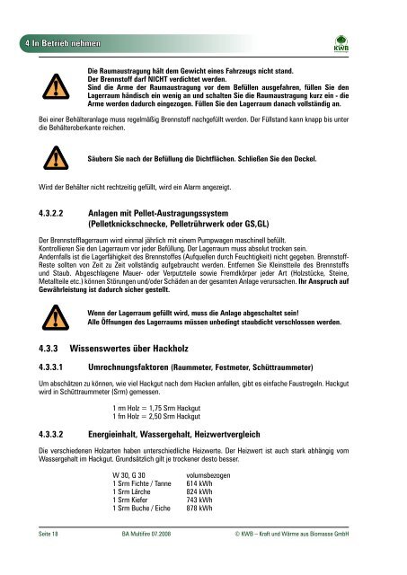 Hackgut- und Pelletheizung KWB Multifire 15 - Stirling Power Module