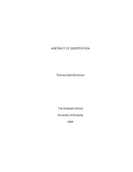 Woodcock Dissertation 1-22-10.pdf - University of Kentucky Libraries