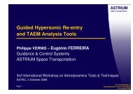Guided Hypersonic Re-entry and TAEM Analysis Tools - ESA